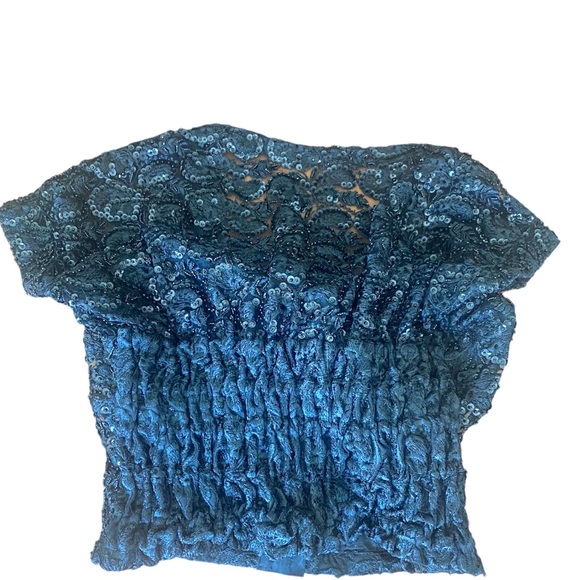 vintage lace beaded top L - Picture 3 of 3